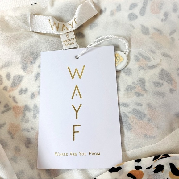 Wayf Leopard Print Rosie Slit Front Wrap Dress Size S - Picture 7 of 7